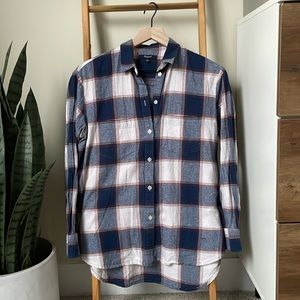 Madewell Oversized Button Down Boyshirt in Primary Plaid
